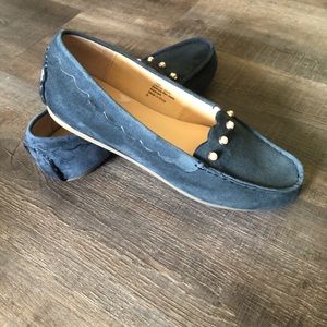 Crown & Ivy Leah Blue Suede Loafer Sz 6
